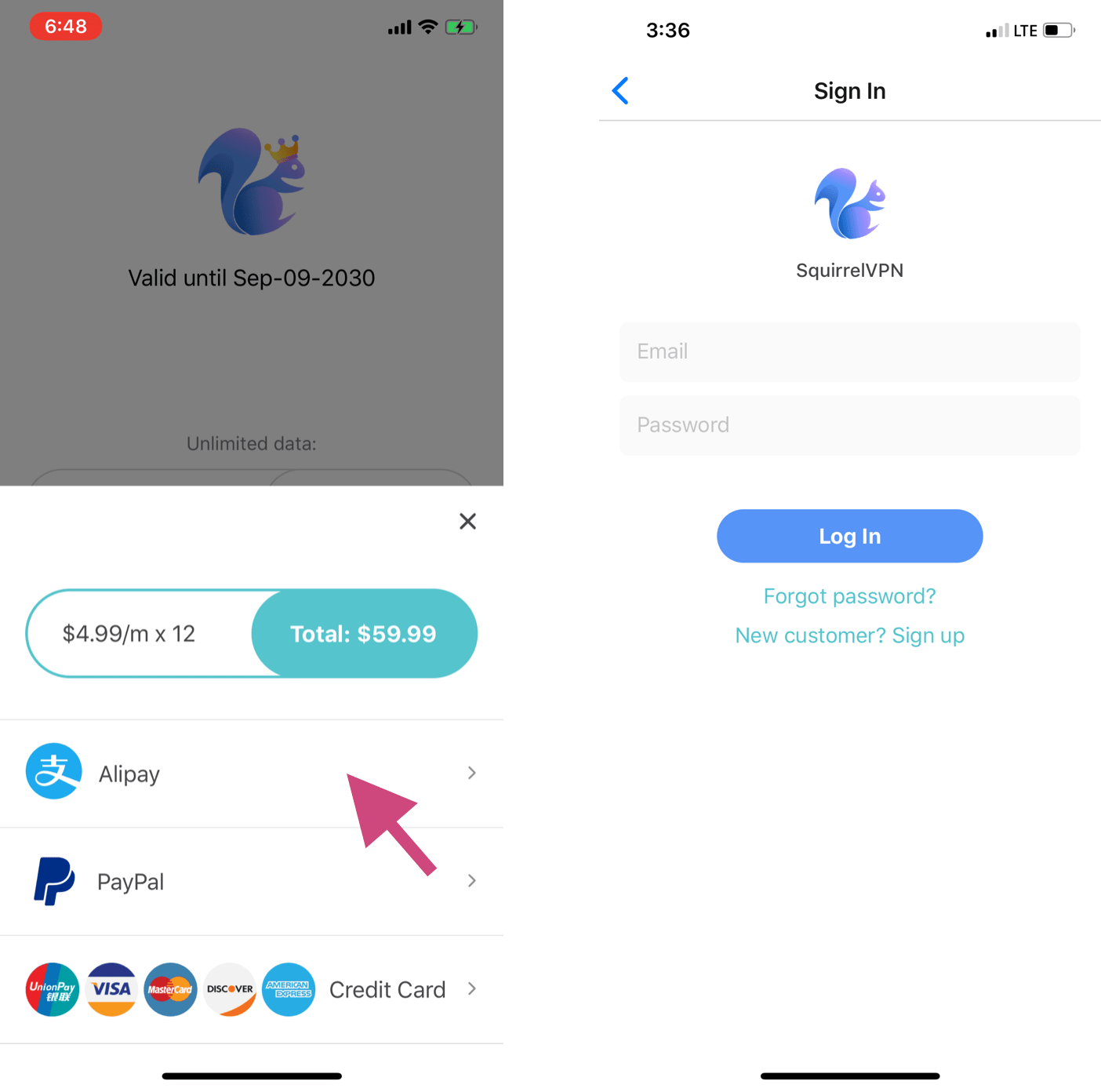 SquirrelVPN Alipay SquirrelVPN Alipay
